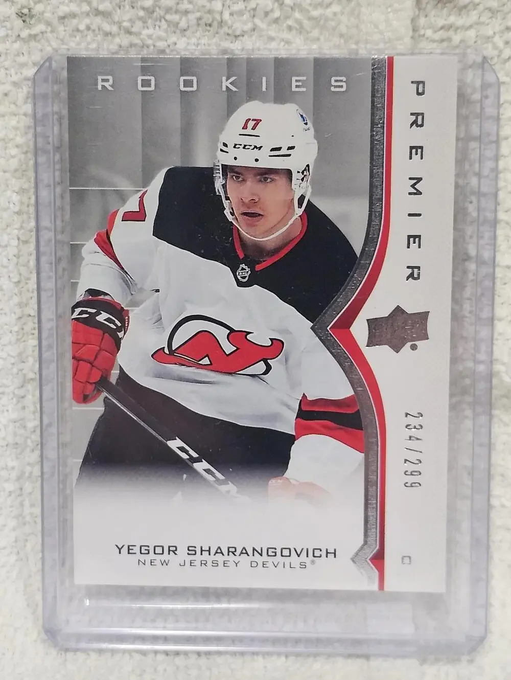 2020-21 Upper Deck Premier Yegor Sharangovich Rookie Card #82